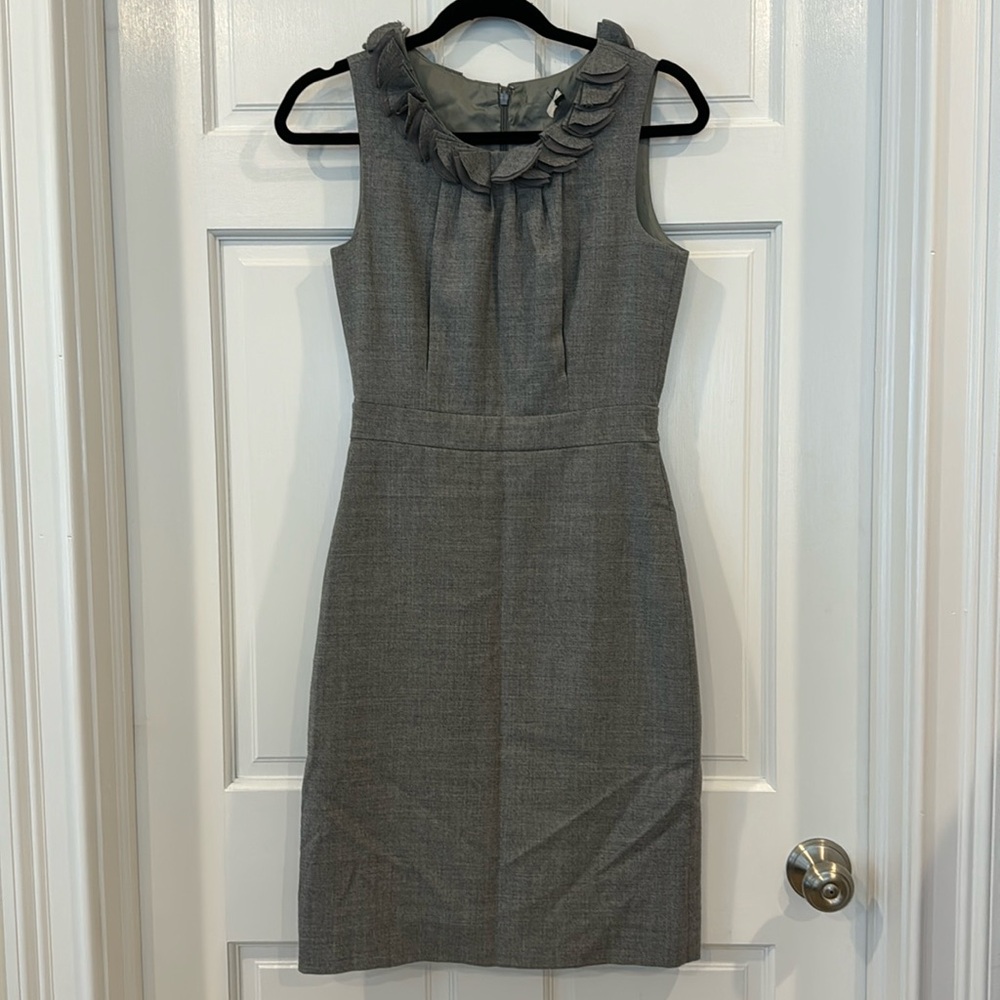 JCrew grey suit dress